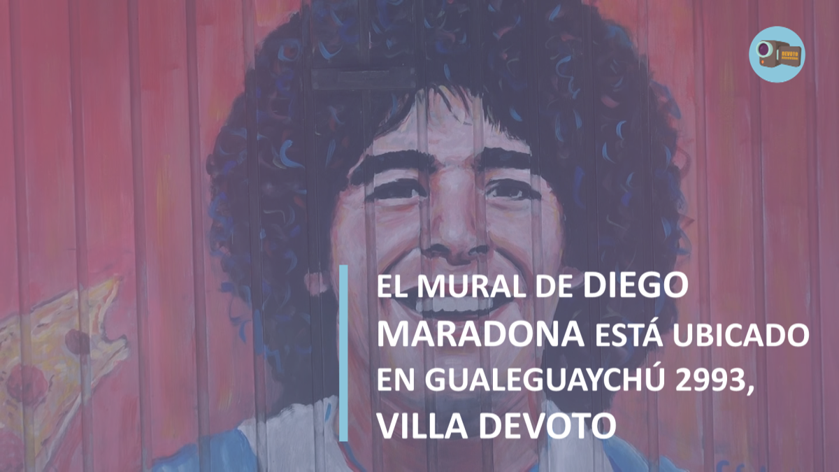 El mural de Diego Maradona en Devoto